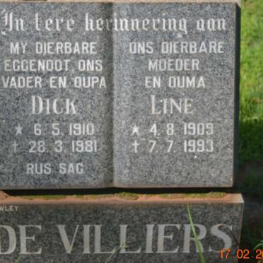 VILLIERS Dick, de 1910-1981 &amp; Line 1909-1993