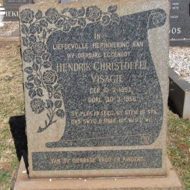 VISAGIE Hendrik Christoffel 1892-1956