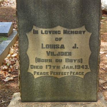 VILJOEN Louisa J. nee DU BUYS -1943