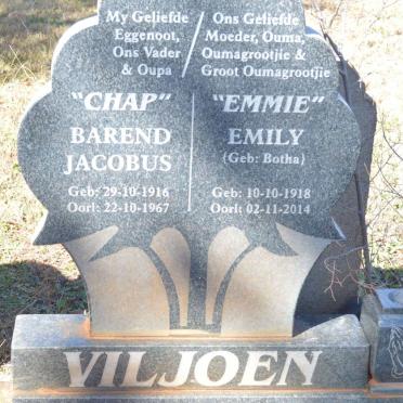 VILJOEN Barend Jacobus 1916-1967 &amp; Emily BOTHA  1918-2014