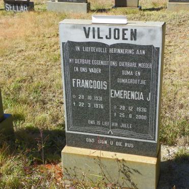 VILJOEN Francoois 1931-1976 &amp; Emerencia J. 1936-2000
