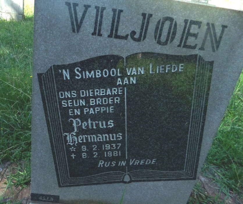 VILJOEN Petrus Hermanus 1937-1981