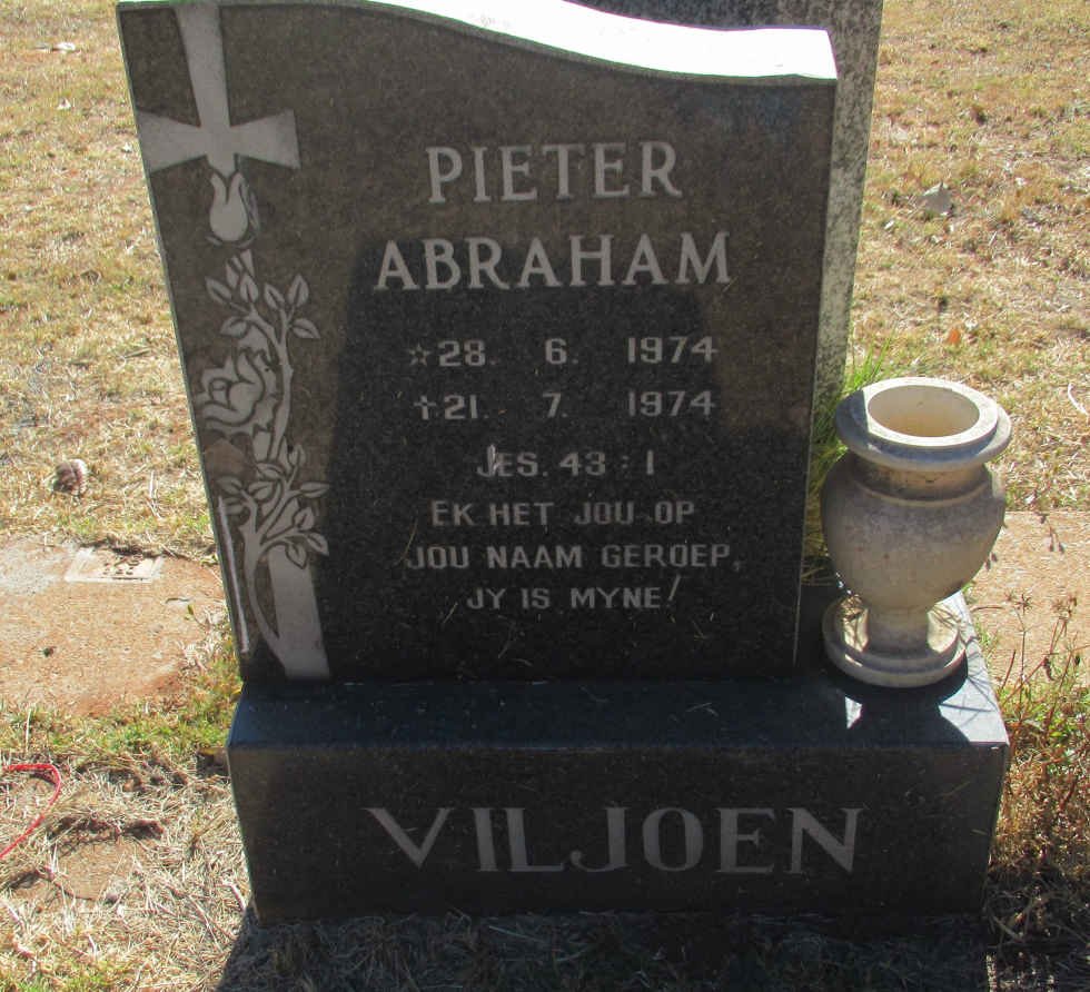 VILJOEN Pieter Abraham 1974-1974