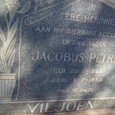 VILJOEN Jacobus Petrus 1895-1954