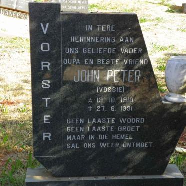 VORSTER John Peter 1910-1991