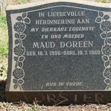 VORSTER Maud Doreen 1906-1968