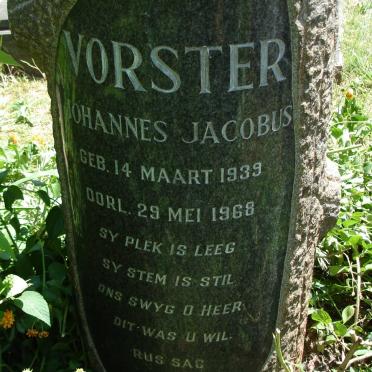 VORSTER Johannes Jacobus 1939-1968