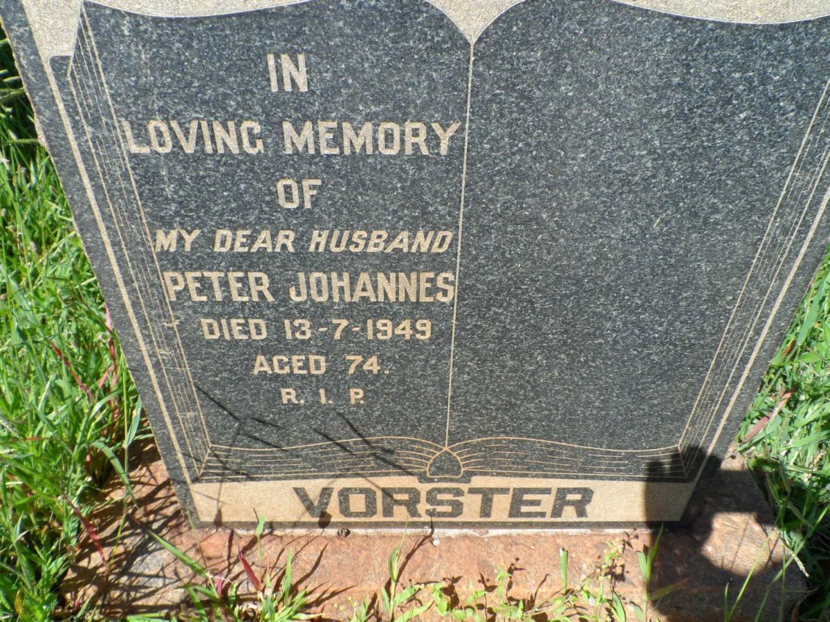 VORSTER Peter Johannes -1949