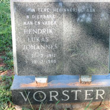 VORSTER Hendrik Lukas Johannes 1912-1980