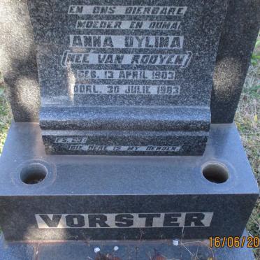 VORSTER Stephanus Christiaan 1883-1953 &amp; Anna Dylina VAN ROOYEN 1903-1983 