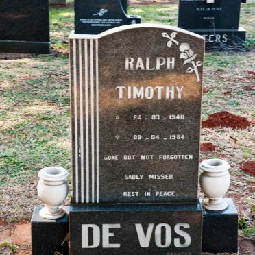 VOS Ralph Timothy, de 1940-1984