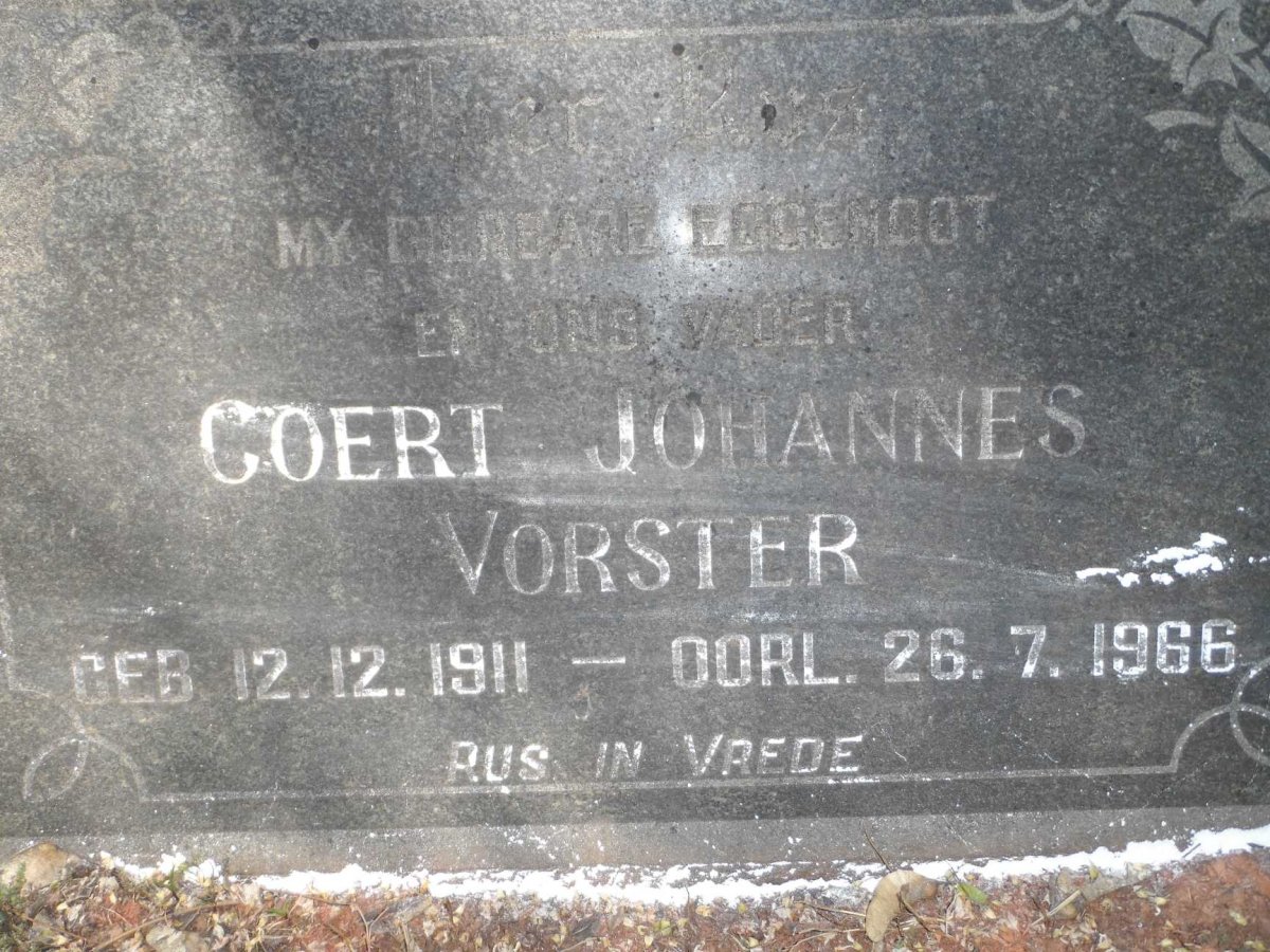 VORSTER Coert Johannes 1911-1966