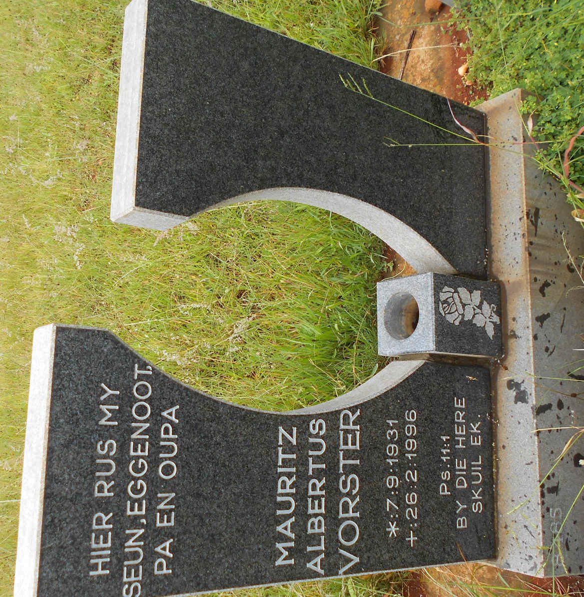 VORSTER Mauritz Albertus 1931-1996