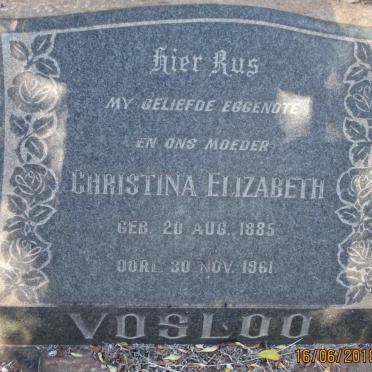 VOSLOO Christina Elizabeth 1885-1961
