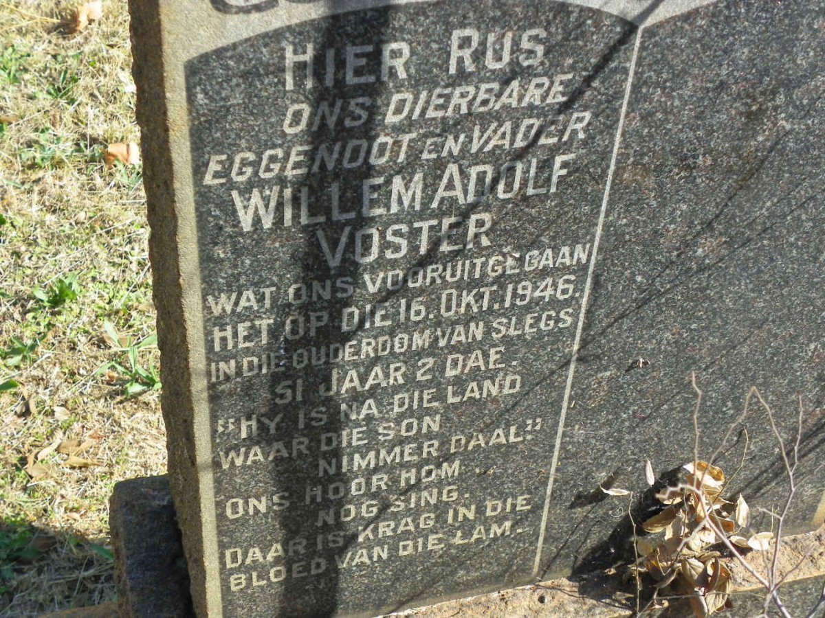 VORSTER Willem Adolf -1946
