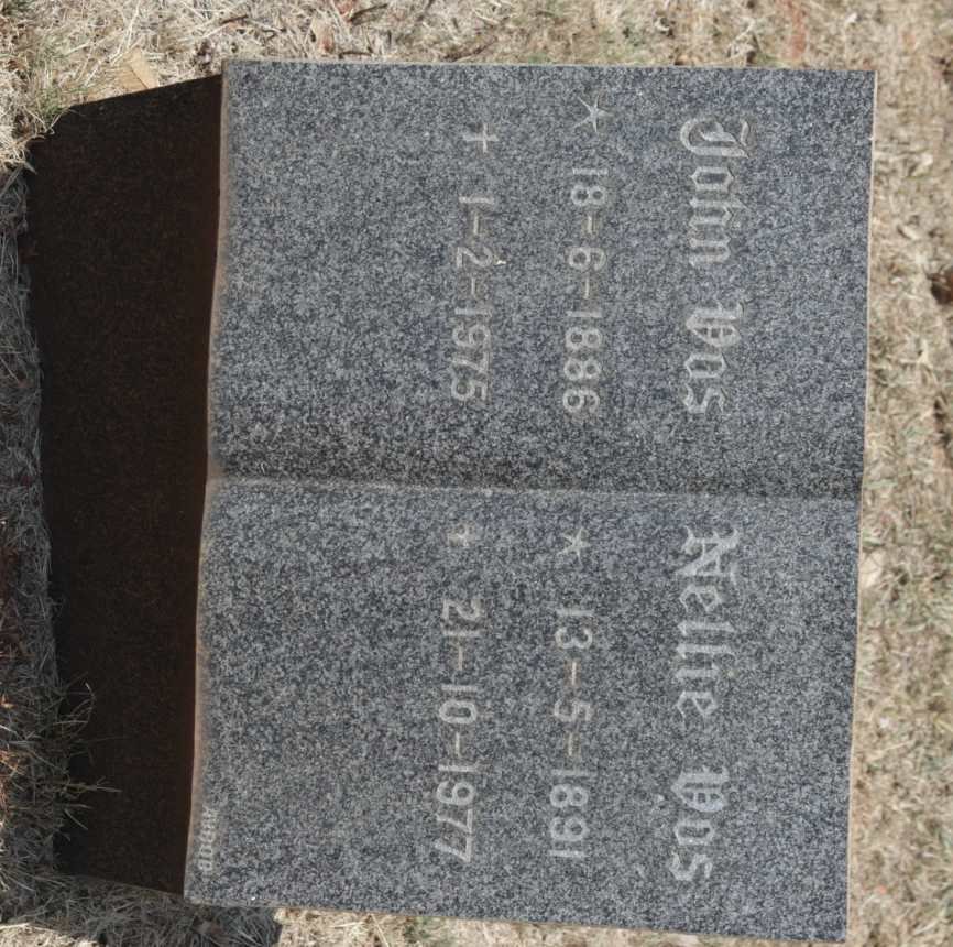 VOS John 1886-1975 &amp; Nellie 1891-1977