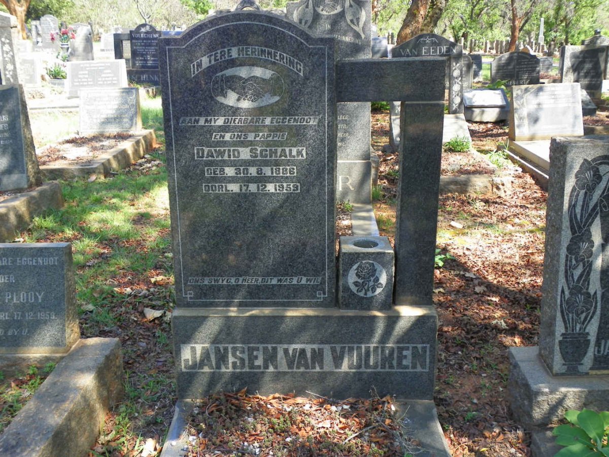 VUUREN Dawid Schalk, Jansen van 1886-1959