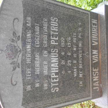 VUUREN Stephanus Petrus, Janse van 1922-1976