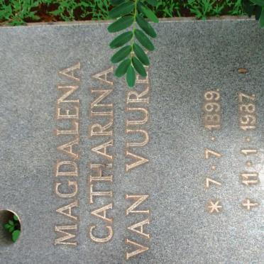 VUUREN Magdalena Catharina, van 1899-1987