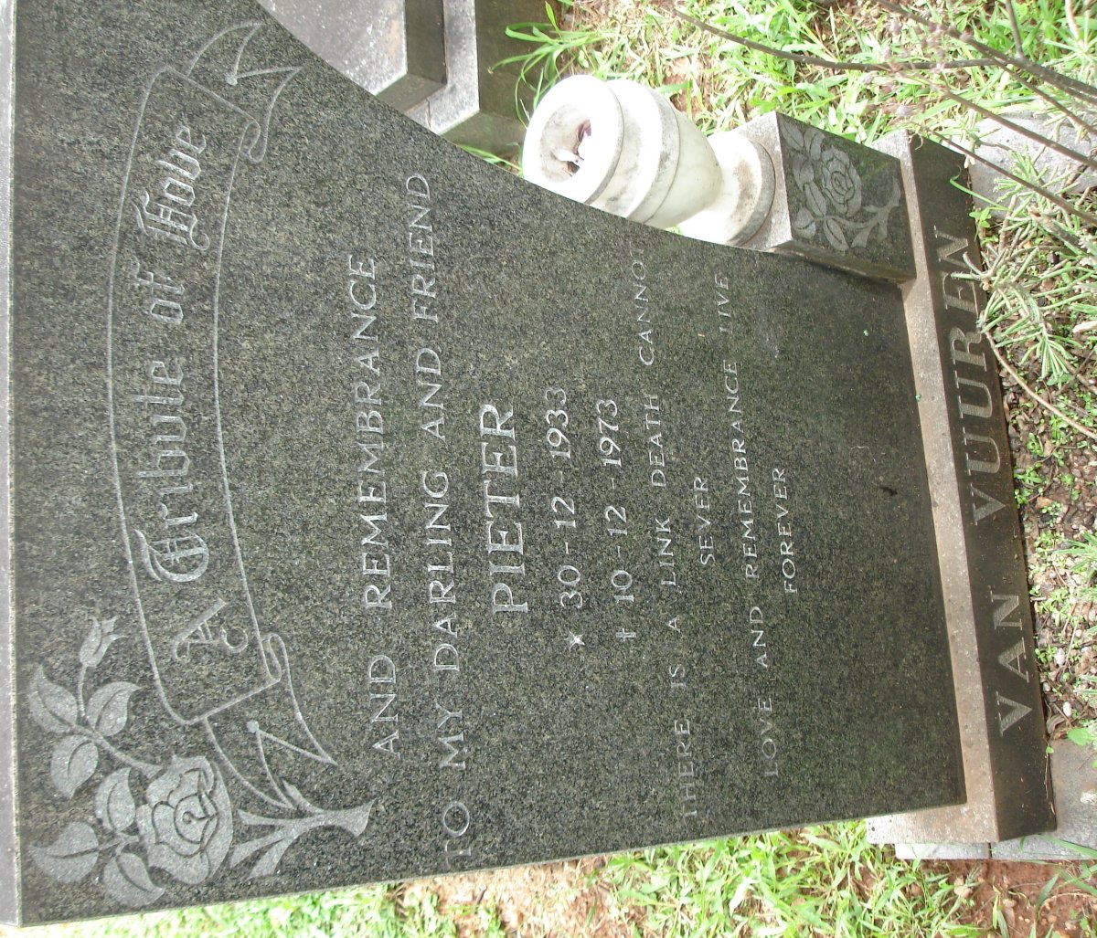 VUUREN Pieter, van 1933-1973