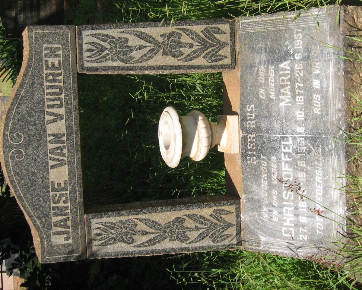 VUUREN Christoffel, Janse van 1878-1951 &amp; Maria 1877-1957