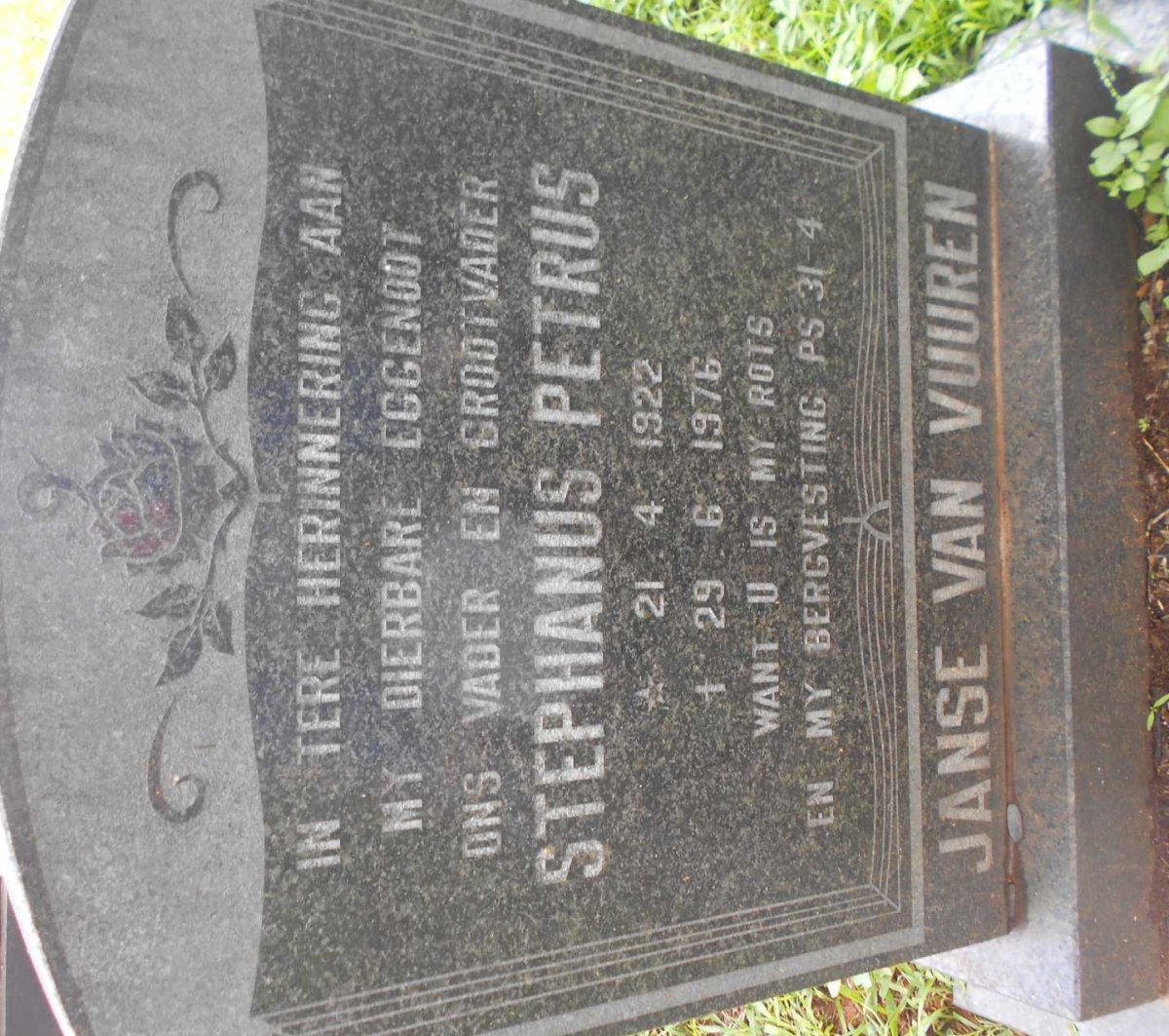 VUUREN Stephanus Petrus, Janse van 1922-1976