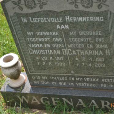 WAGENAAR Christiaan D. 1917-1988 &amp; Catharina H. 1921-2013