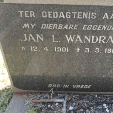 WANDRAG Jan L. 1901-1969