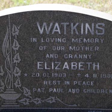WATKINS Elizabeth 1903-1981