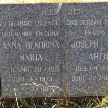 WATSON Joseph Arthur 1906-1983 &amp; Anna Hendrina Maria 1915-1973