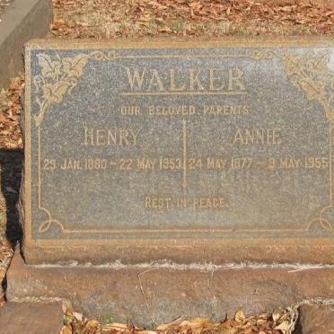 WALKER Henry 1880-1953 &amp; Annie 1877-1955