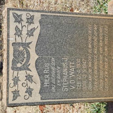 WATT Stephanus J., v.d. 1930-1947