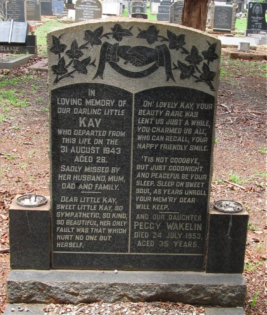 WAKELIN Kay -1943 :: WAKELIN Peggy -1953 