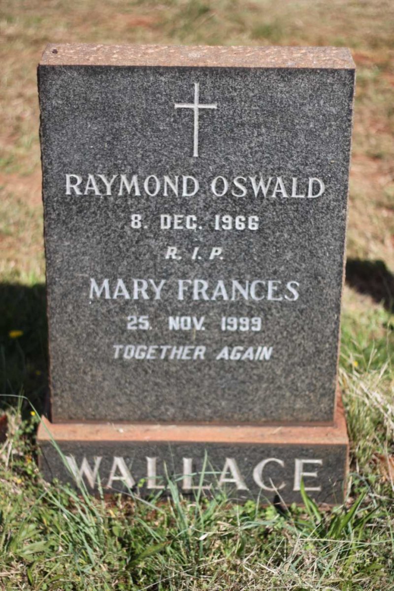 WALLACE Raymond Oswald -1966 &amp; Mary Frances -1999