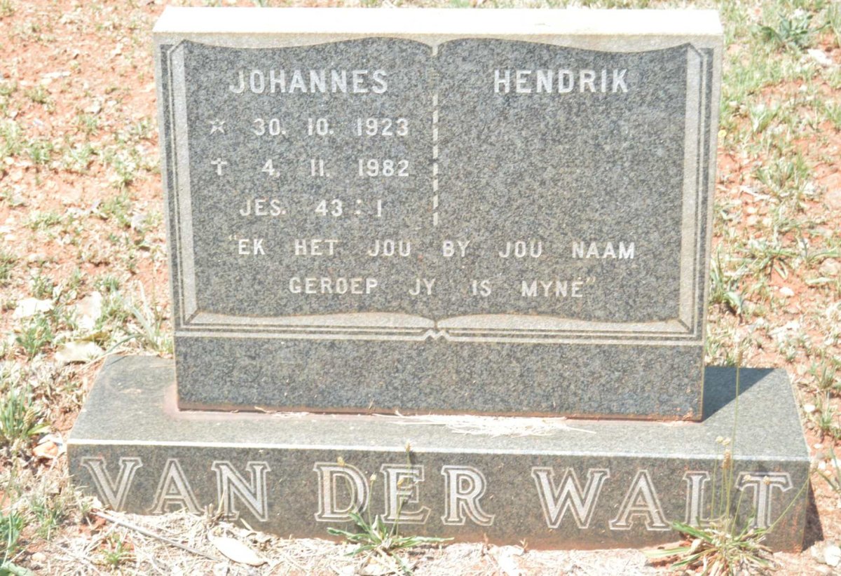 WALT Johannes Hendrik, van der 1923-1982