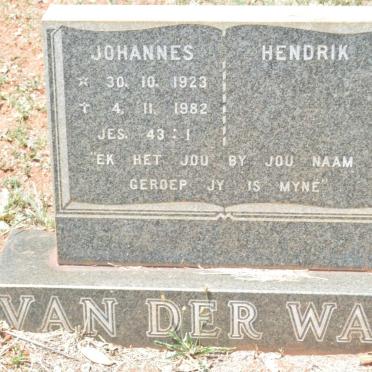 WALT Johannes Hendrik, van der 1923-1982