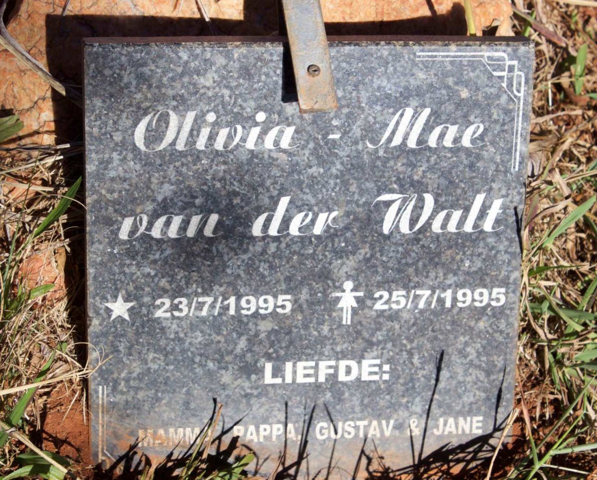 WALT Olivia-Mae, van der 1995-1995