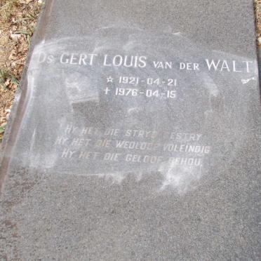 WALT Gert Louis, van der 1921-1976