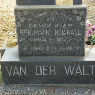 WALT Benjamin Reginald, van der 1908-1979