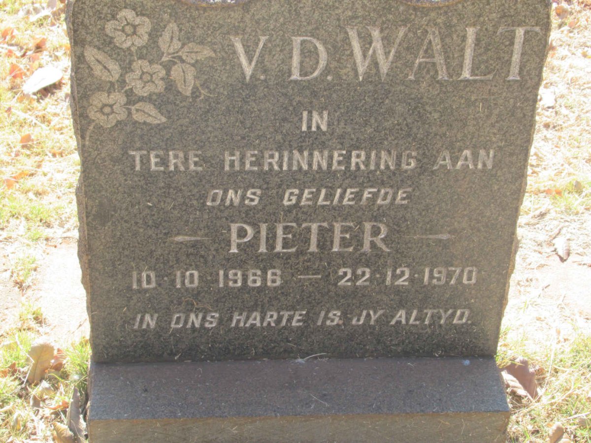 WALT Pieter, v.d. 1966-1970
