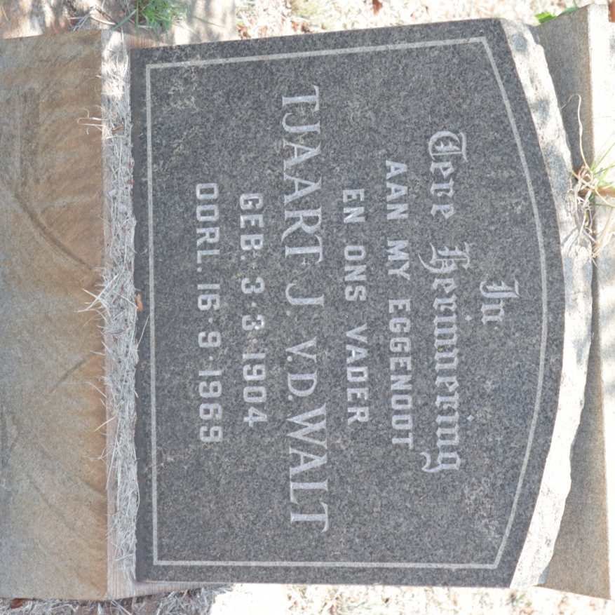 WALT Tjaart J., v.d. 1904-1969