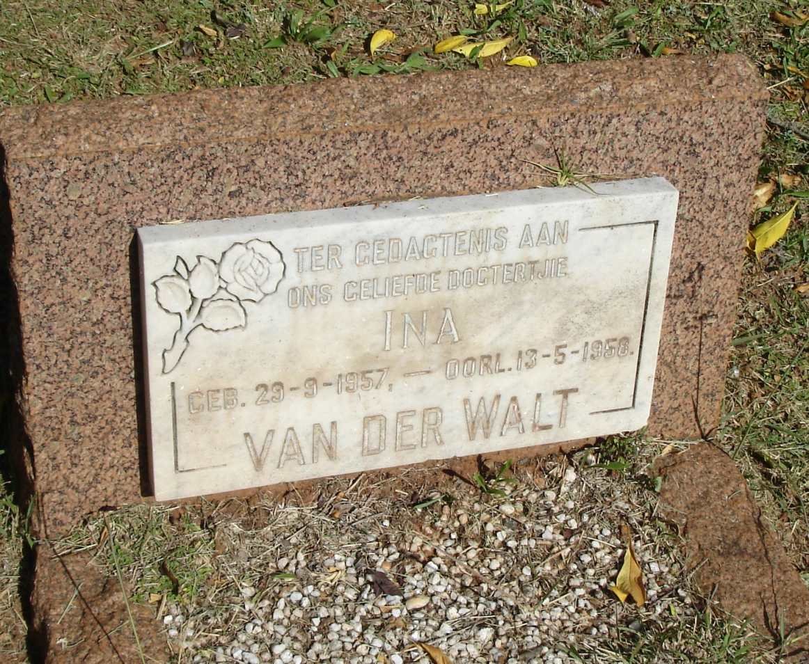 WALT Ina, van der 1957-1958
