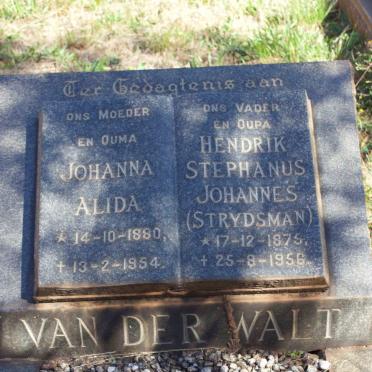 WALT Hendrik Stephanus Johannes, van der 1875-1956 &amp; Johanna Alida 1880-1954