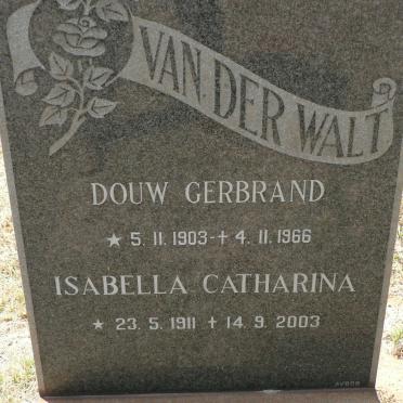 WALT Douw Gerbrand, van der 1903-1966 &amp; Isabella Catharina 1911-2003