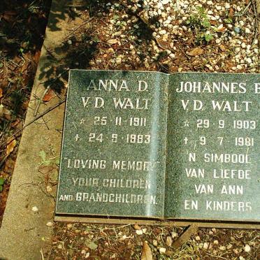 WALT Johannes B., v.d. 1903-1981 &amp; Anna D. 1911-1983