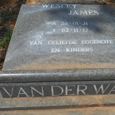 WALT Wesley James, van der 1956-1982