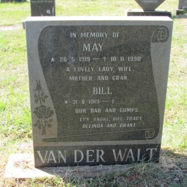 WALT Bill, van der 1919- &amp; May 1919-1990