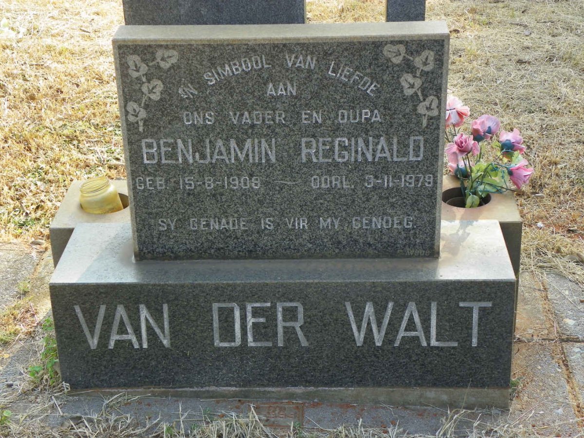 WALT Benjamin Reginald, van der 1908-1979