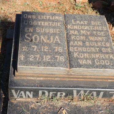 WALT Sonja, van der 1976-1976