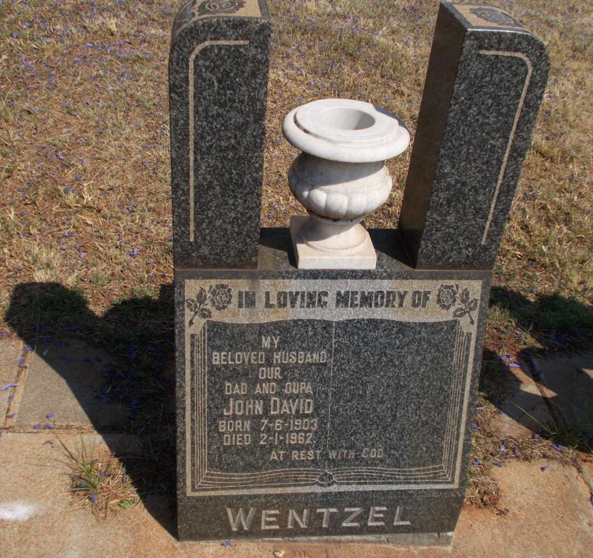 WENTZEL John David 1903-1962